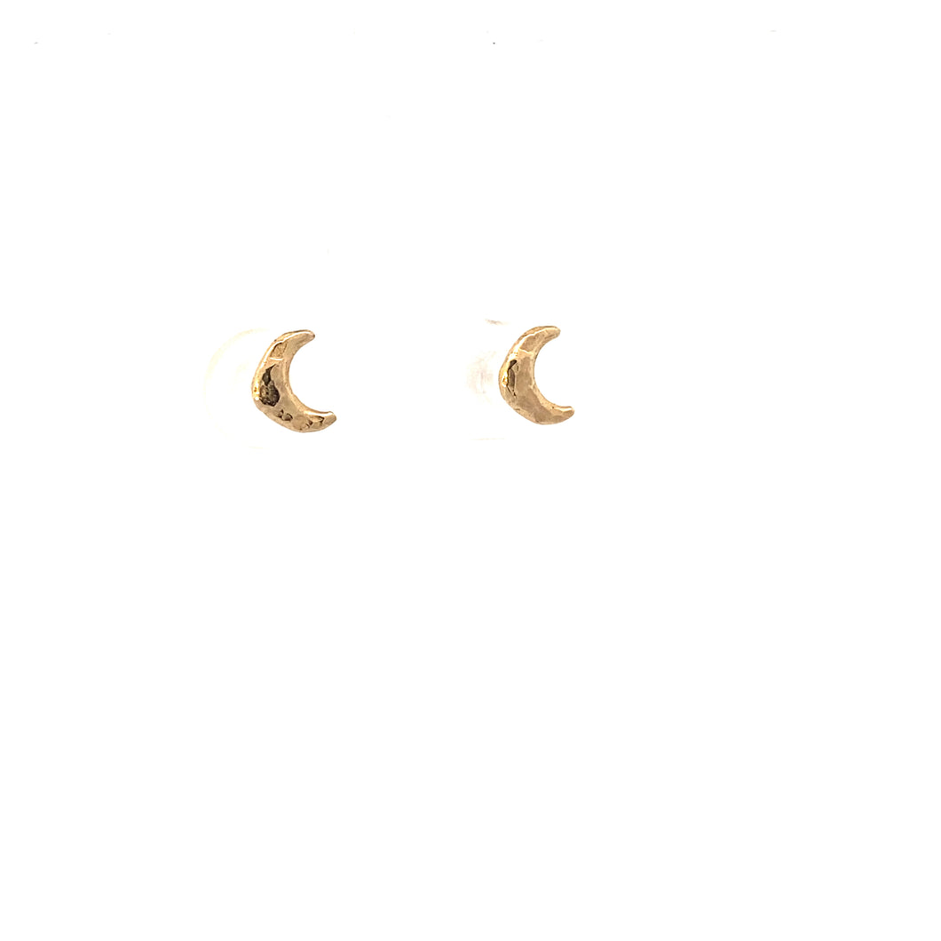 Over the Moon Studs | Recycled 14k Gold