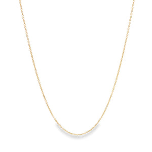 1mm Cable Chain Necklace | Recycled 14k Gold