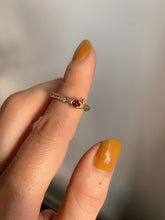 Load image into Gallery viewer, rose-gold-snake-ring-with-rubies-and-diamonds