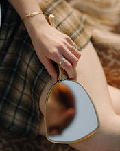 Load image into Gallery viewer, woman-holding-hand-held-mirror-wearing-gold-rings