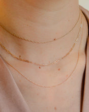Load image into Gallery viewer, 14k-goldrope-chain-and-paperclip-necklaces-layered-together