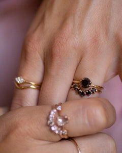 ethical-black-diamond-solitaire-and-half-halo-wedding-ring-set