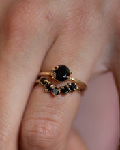 Load image into Gallery viewer, ethical-conflict-free-black-diamond-half-halo-band