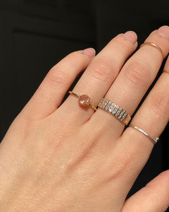 Peach Sunstone Ring | Recycled 14k Gold