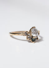 Load image into Gallery viewer, Handmade-gold-diamond-and-sapphire-cluster-ring