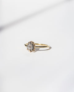 18k-Yellow-Gold-Salt-and-Pepper-Diamond-Ring-Claw-Prong-Setting