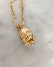 Load image into Gallery viewer, 14k-gold-laughing-skull-and-face-necklace