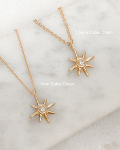 Diamond Eternal Sunshine Necklace | Recycled 14k Gold