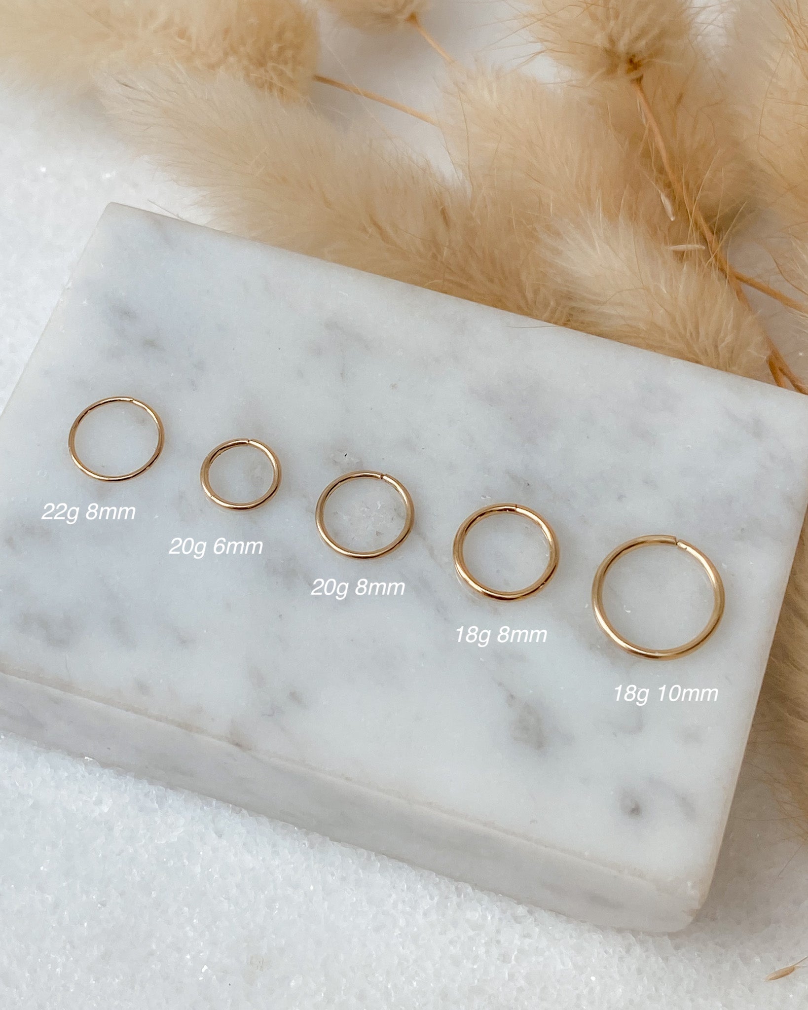 18k Gold Open Nose Ring | Alluring Body