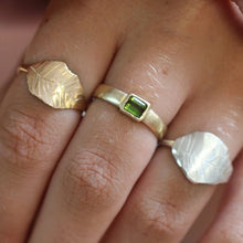 Load image into Gallery viewer, ethically-sourced-green-tourmaline-ring-with-leaf-rings