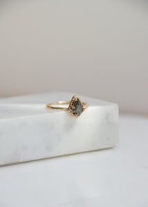 sustainable salt and pepper diamond ring