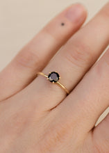 Load image into Gallery viewer, black-diamond-ring-recycled-14k-gold-band-and-setting