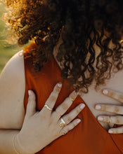 Load image into Gallery viewer, woman-wearing-gold-and-silver-bands