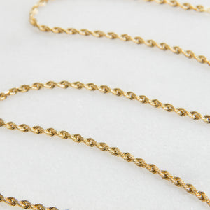 Vintage Rope Chain Necklace | 14k Gold