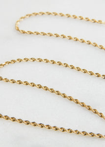 Vintage Rope Chain Necklace | 14k Gold