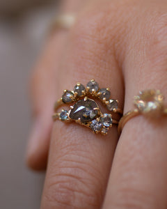 Tenor Ring | Diamond & Sapphire Cluster
