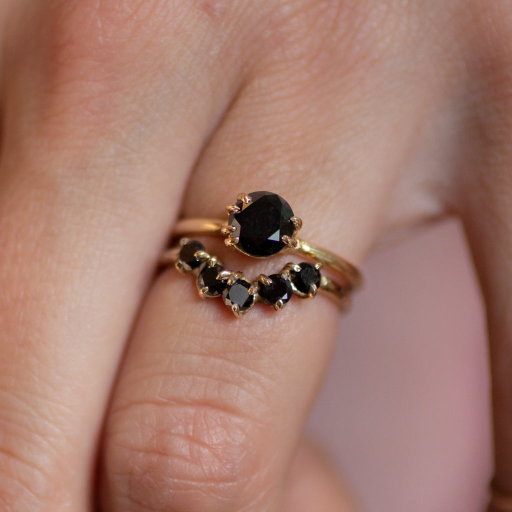 black-diamond-solitaire-with-matching-half-halo-band
