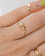 Load image into Gallery viewer, Tempo Ring | Asymmetrical Raw Diamond &amp; Morganite