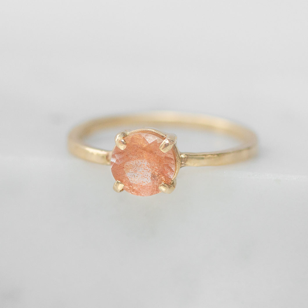 Maxine Ring | 14k Peach Sunstone