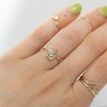 Load image into Gallery viewer, handcrafted opal &amp; diamond engagement ring