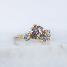 Load image into Gallery viewer, Tenor Ring | Diamond &amp; Sapphire Cluster