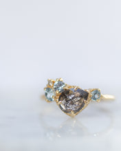 Load image into Gallery viewer, Tenor Ring | Diamond &amp; Sapphire Cluster