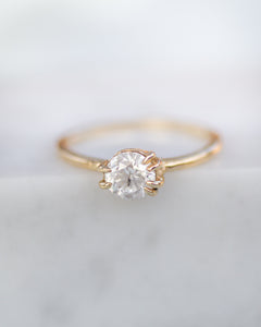 Salt & Pepper Diamond House Solitaire | Recycled 14k Gold