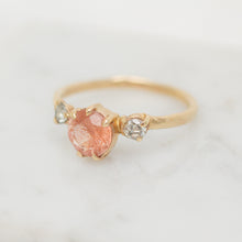 Load image into Gallery viewer, Anne Marie Ring | Sunstone &amp; Diamonds