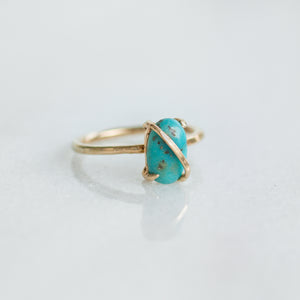 Caged Turquoise Ring | Recycled 14k Gold