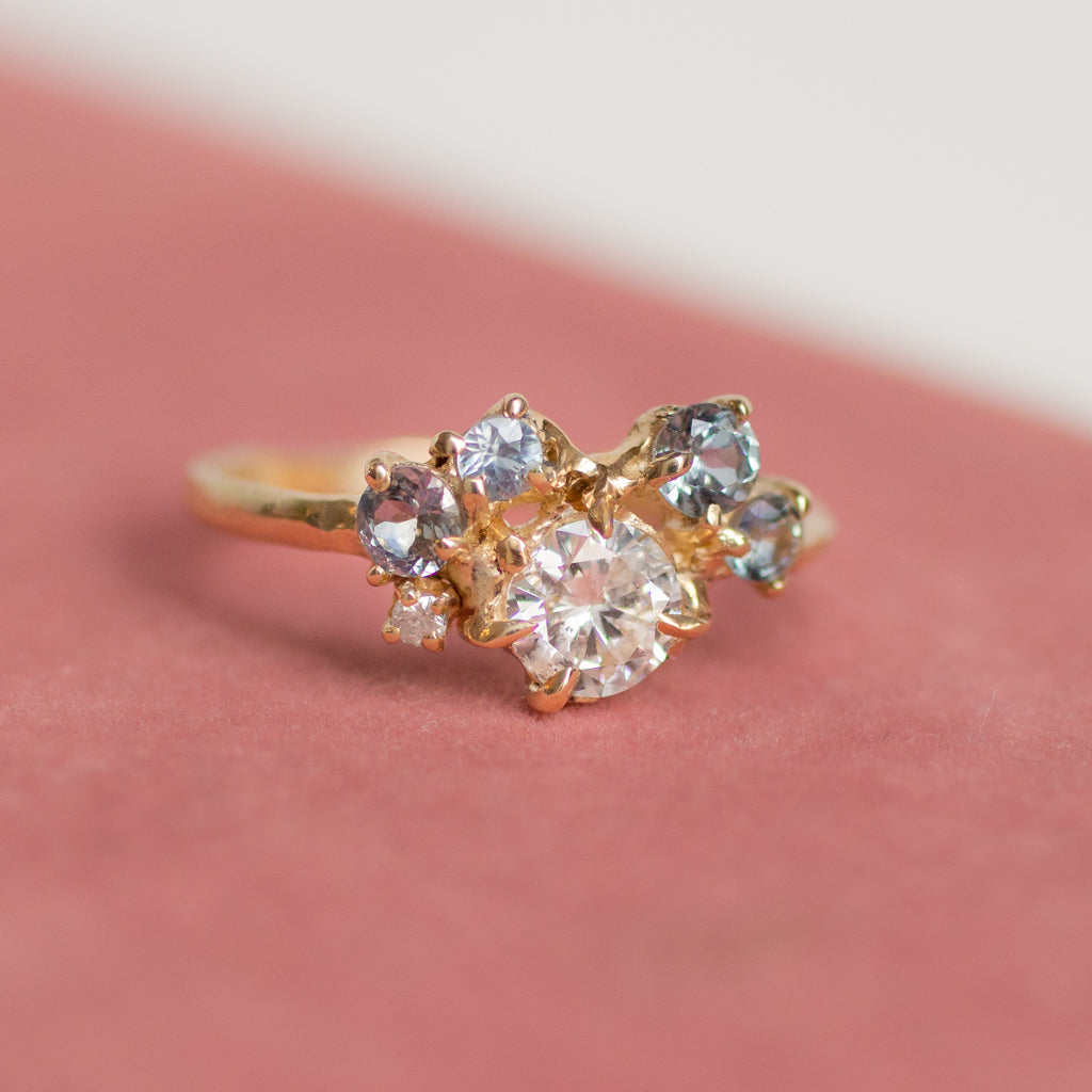Soprano Ring | Diamond & Sapphire Cluster