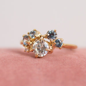 Soprano Ring | Diamond & Sapphire Cluster
