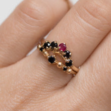 Load image into Gallery viewer, Nocturne Ring | Black Diamond 14k Gold