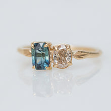 Load image into Gallery viewer, Toi et Moi Ring | Diamond &amp; Sapphire