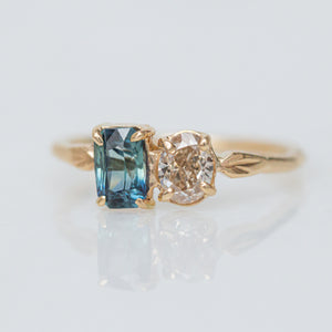 Toi et Moi Ring | Diamond & Sapphire