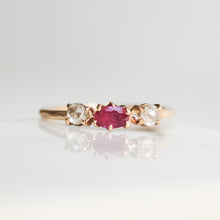 Load image into Gallery viewer, Ruby &amp; Diamond Ring | Recycled 14k Gold