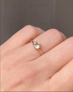 Champagne Sunstone Ring | Recycled 14k Gold