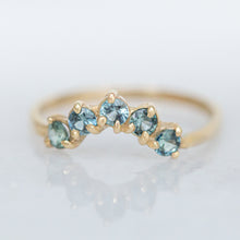 Load image into Gallery viewer, handmade-blue-sapphire-curved-ring