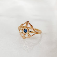 Load image into Gallery viewer, Sapphire Web Ring | Recycled 14k Gold