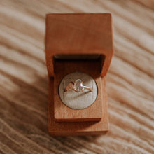 Load image into Gallery viewer, Engagement ring in sustainable wood jewelry box